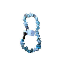 Crystal Gemstone Handmade Bracelet with Heart Charms